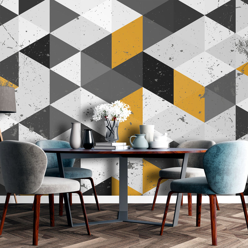 Multicolor modern geometric – Mural Wallpaper, PVC Free, Non-Toxic