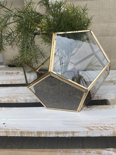 Geometrical Terrarium Glass Table Top Artware