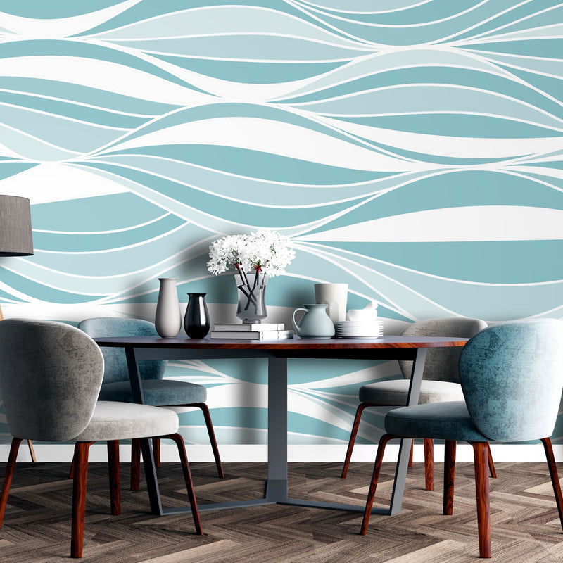 Seamless sea waves – Mural Wallpaper, PVC Free, Non-Toxic