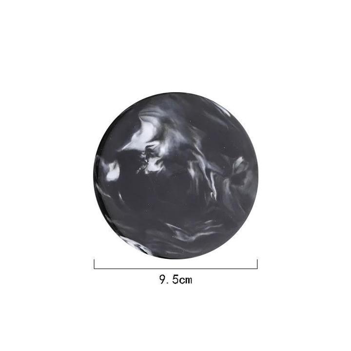 Black Marble Design Coasters - Set of 6