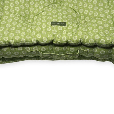 ACRYLIC COATED FLOOR CUSHION - GEO LIME