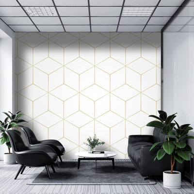 Seamless hexagon – Mural Wallpaper, PVC Free, Non-Toxic