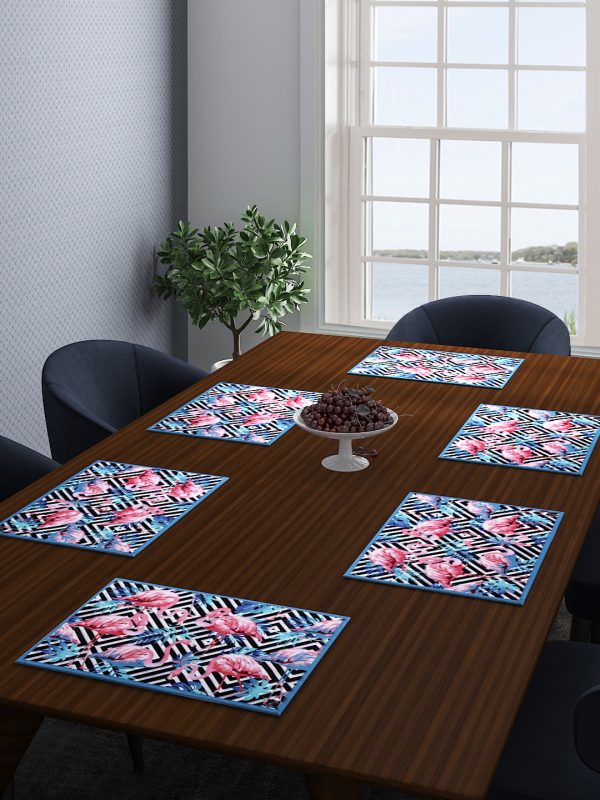 Multicolour Cotton Dining Table Mats/Place Mats – Set of 6