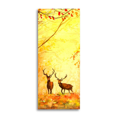 Aesthetic Pair Of Reindeer Wall Canvas