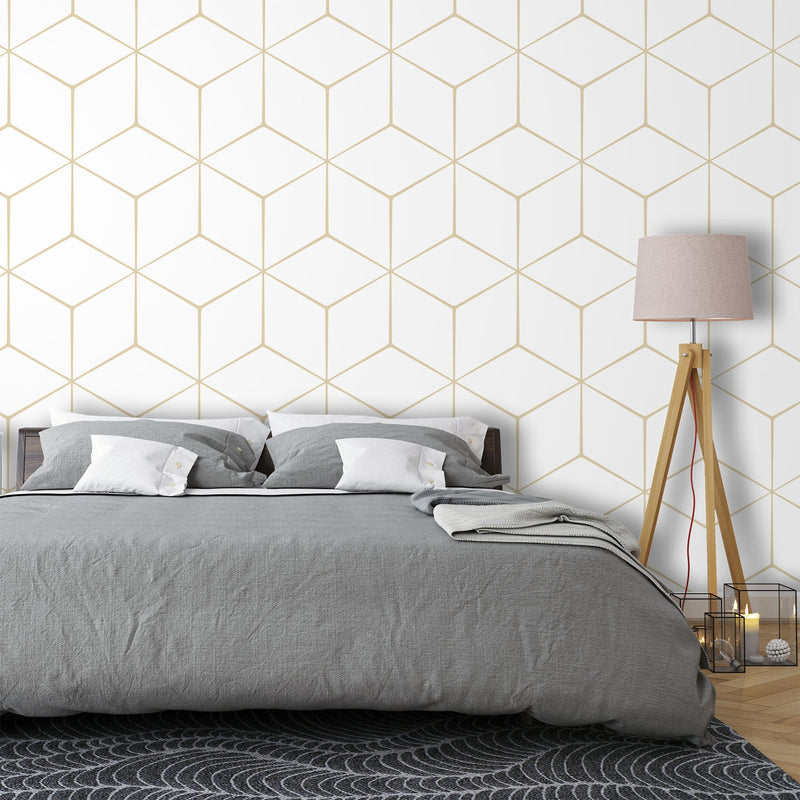 Seamless hexagon – Mural Wallpaper, PVC Free, Non-Toxic