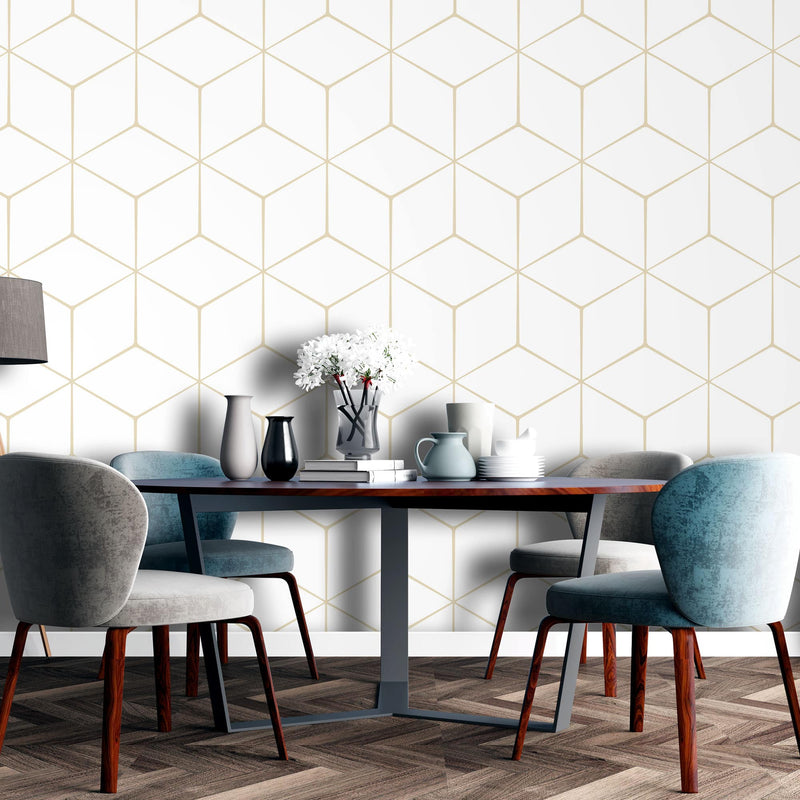 Seamless hexagon – Mural Wallpaper, PVC Free, Non-Toxic