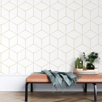 Seamless hexagon – Mural Wallpaper, PVC Free, Non-Toxic