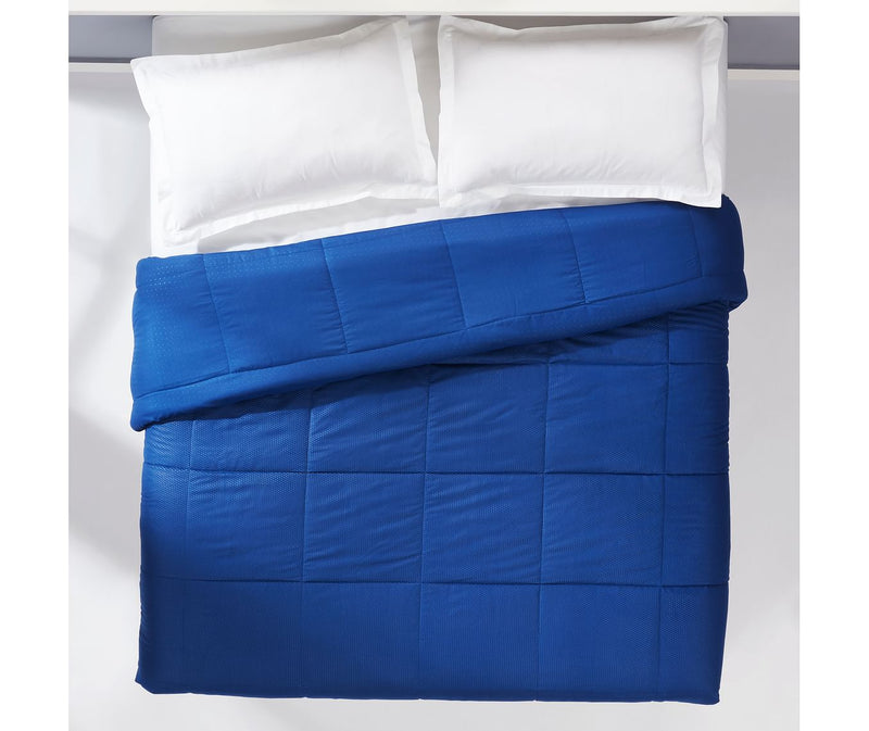 Sapphire Blue Double Size Comforter (Super Soft Micro Fabric, Reversible)