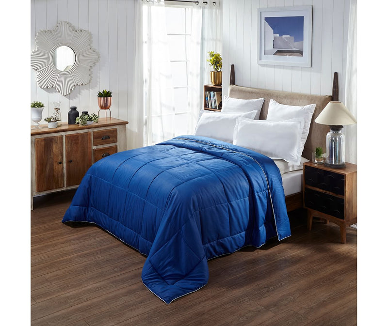 Sapphire Blue Double Size Comforter (Super Soft Micro Fabric, Reversible)