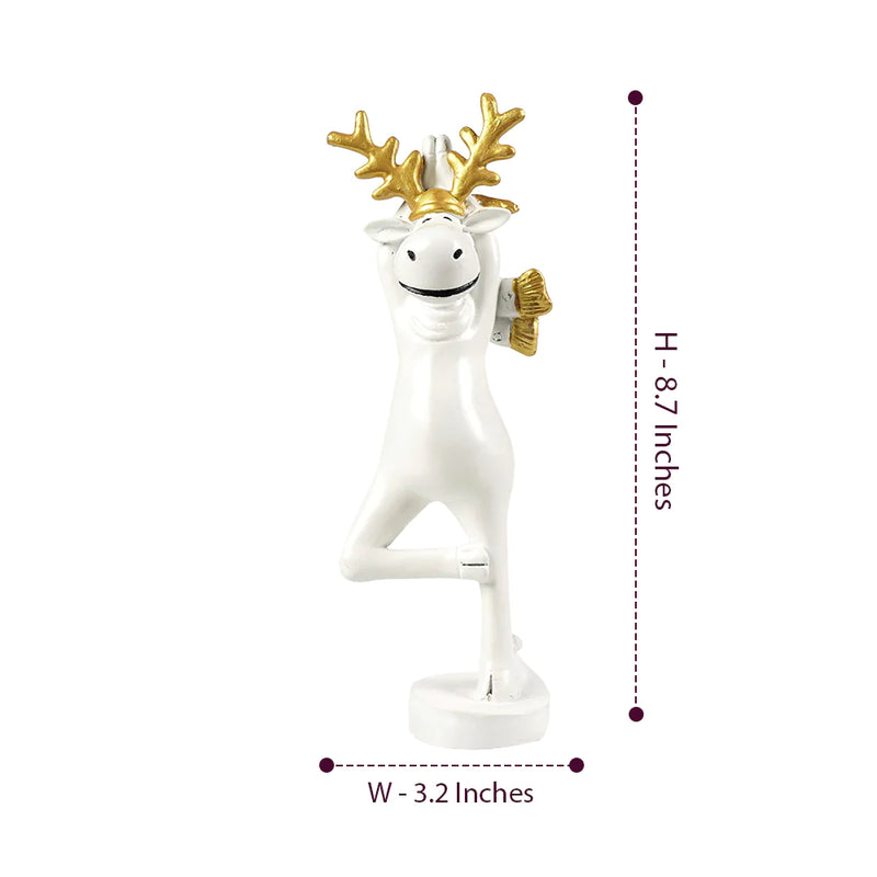 Golden Horned Reindeer Table Accent (9462)