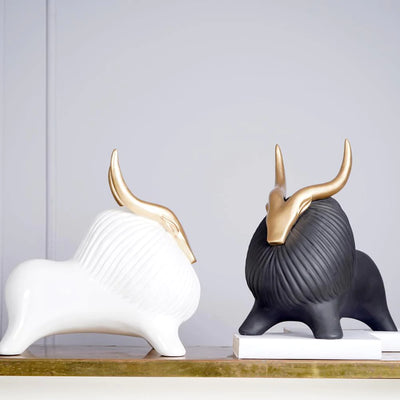 Golden Horned Yak Table Accent(9462)