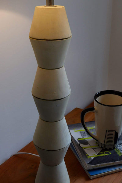 Tala Washed White Wood Table Lamp