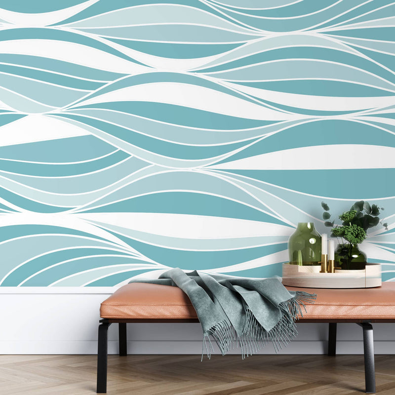 Seamless sea waves – Mural Wallpaper, PVC Free, Non-Toxic