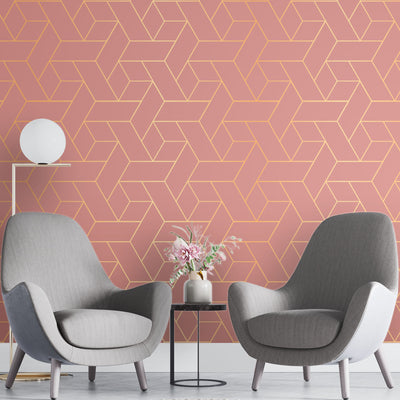 Structured lines Geometric – Mural Wallpaper, PVC Free, Non-Toxic