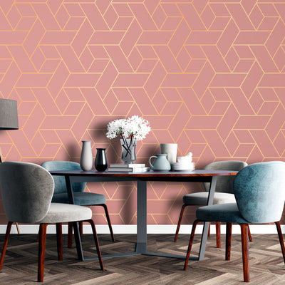 Structured lines Geometric – Mural Wallpaper, PVC Free, Non-Toxic