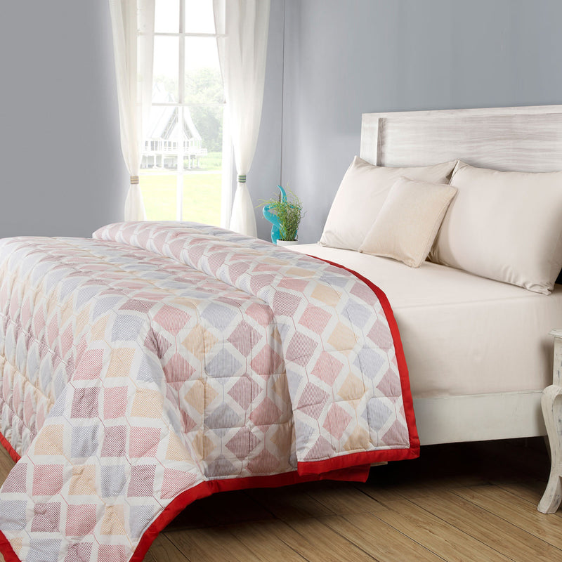 Grace Red 6 Pcs Double Quilt Set