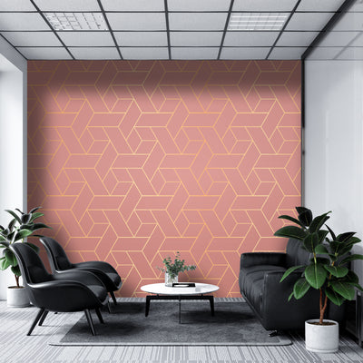 Structured lines Geometric – Mural Wallpaper, PVC Free, Non-Toxic