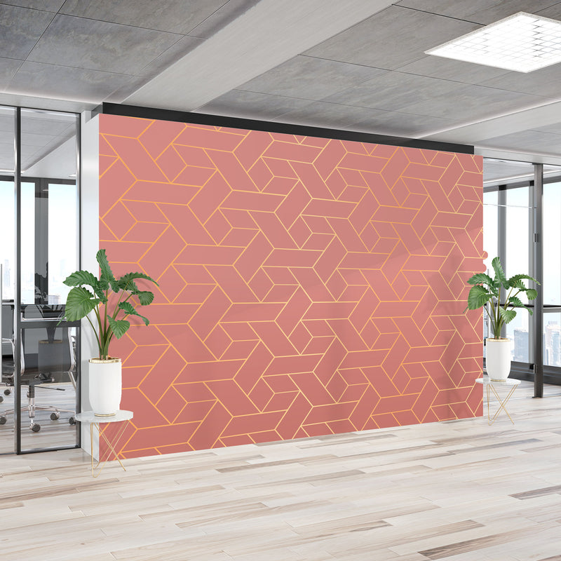 Structured lines Geometric – Mural Wallpaper, PVC Free, Non-Toxic