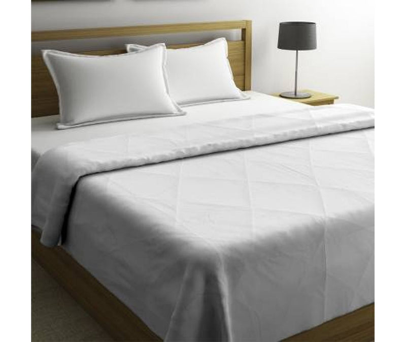 Plain White Double Size Duvet (100% Cotton, Reversible)