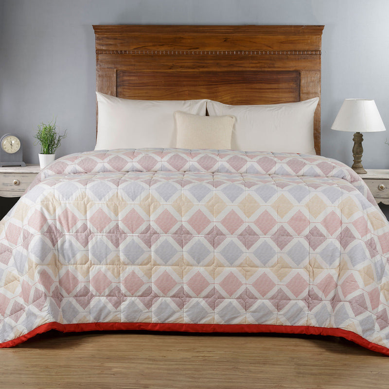 Grace Red 6 Pcs Double Quilt Set