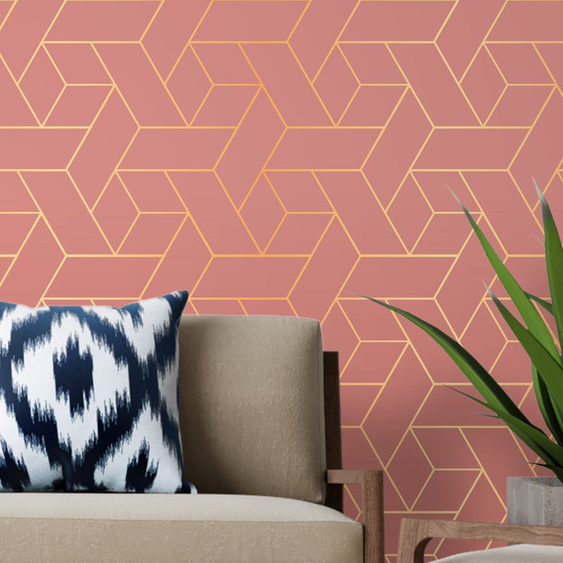 Structured lines Geometric – Mural Wallpaper, PVC Free, Non-Toxic