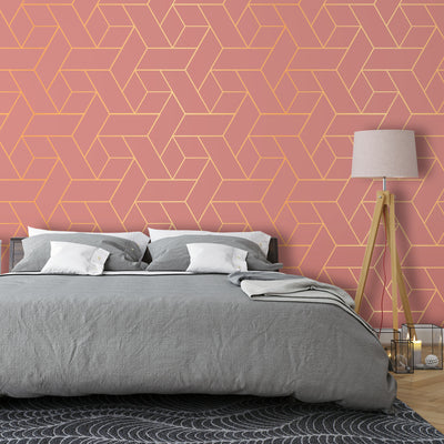 Structured lines Geometric – Mural Wallpaper, PVC Free, Non-Toxic