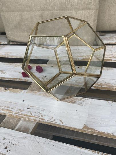 Geometrical Terrarium Glass Table Top Artware