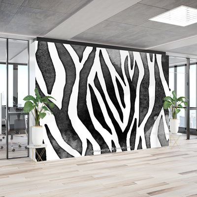 Seamless black and white zebra print – Mural Wallpaper, PVC Free, Non-Toxic