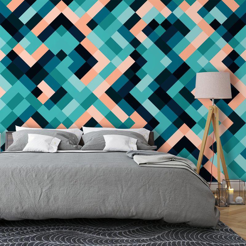 Geometric Design – Mural Wallpaper, PVC Free, Non-Toxic