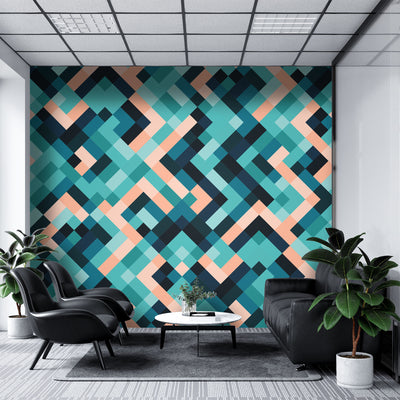 Geometric Design – Mural Wallpaper, PVC Free, Non-Toxic