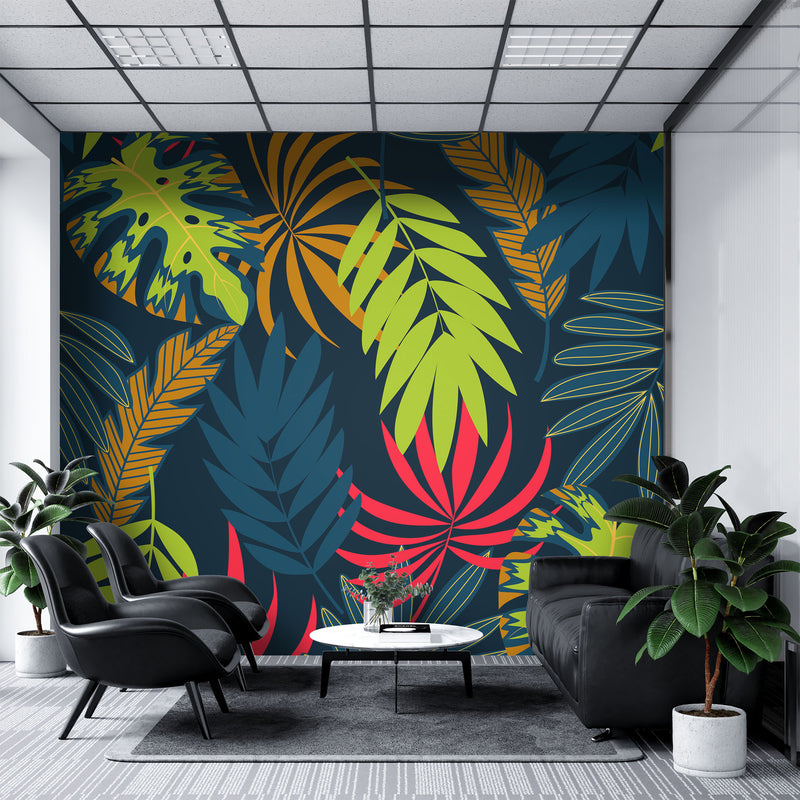 Seamless floral art – Mural Wallpaper, PVC Free, Non-Toxic