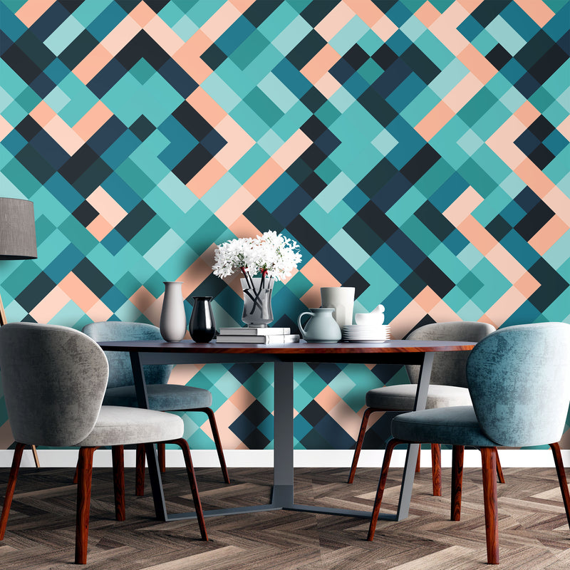 Geometric Design – Mural Wallpaper, PVC Free, Non-Toxic