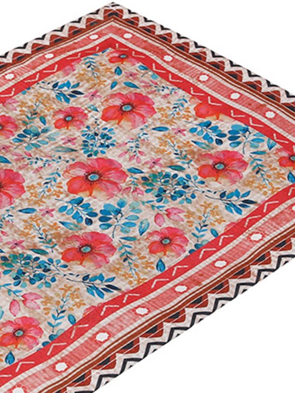 Pink & Blue Floral Printed Placemat/Table Mat Pack of 6