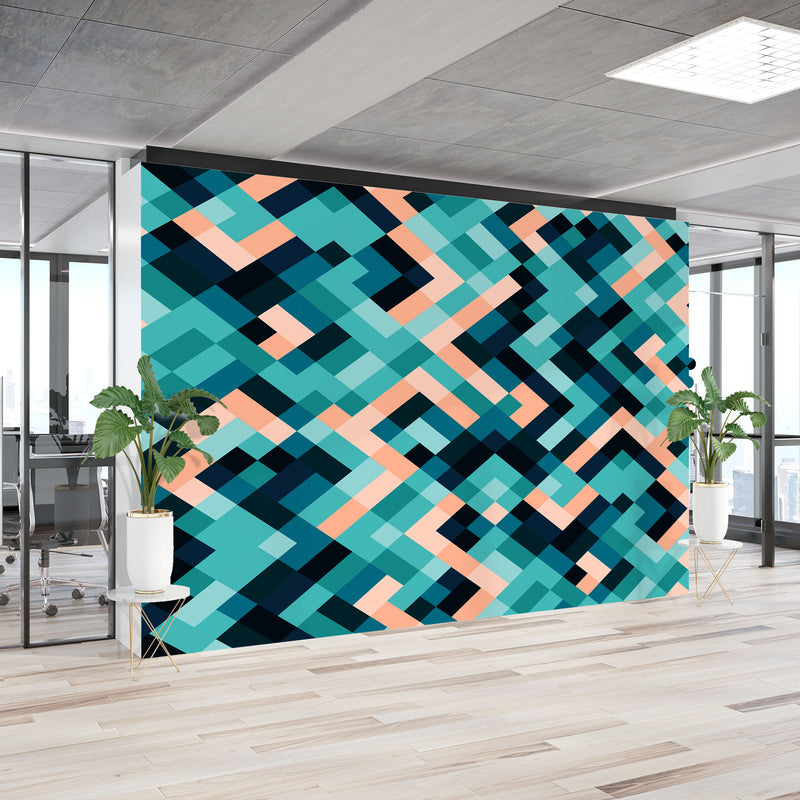 Geometric Design – Mural Wallpaper, PVC Free, Non-Toxic