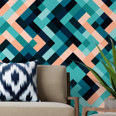 Geometric Design – Mural Wallpaper, PVC Free, Non-Toxic