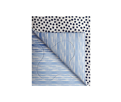 Shades Of Blue Soundwave Pattern Single Size Comforter (100% Cotton, Reversible)