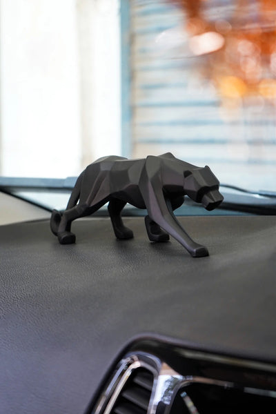 Modern Art Geometric Panther Statue (9462)