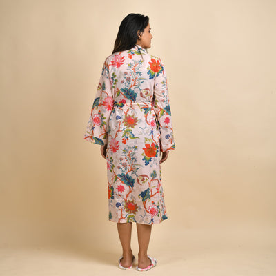 MULTI-COLOUR PURE COTTON BATHROBE