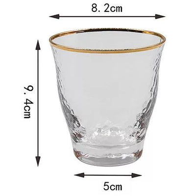 Classy Glass with golden rim Set of 4