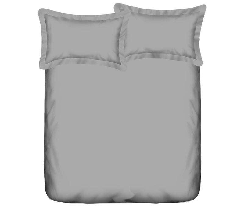 Silver Stone Bedsheet With 2 Pillow Covers (100% Cotton, Super King Size)