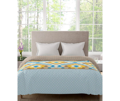 Geometric Print King Size Comforter (100% Cotton, Reversible)