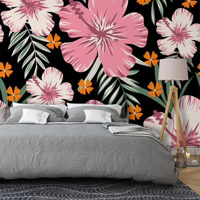 Pink flowers – Mural Wallpaper, PVC Free, Non-Toxic