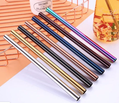 Set of 7 Colourful Straws