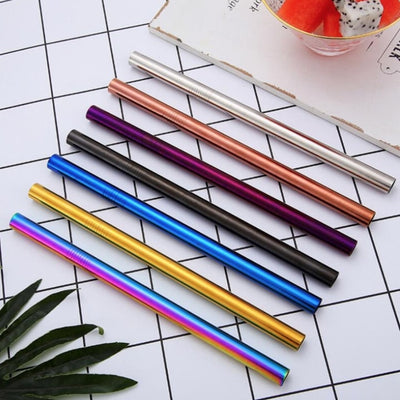 Set of 7 Colourful Straws