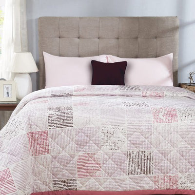 Madison Pink 5 Pcs Double Quilt Set