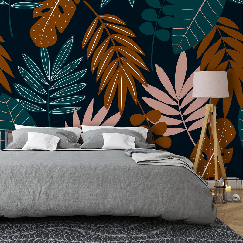 Seamless abstract tropical – Mural Wallpaper, PVC Free, Non-Toxic