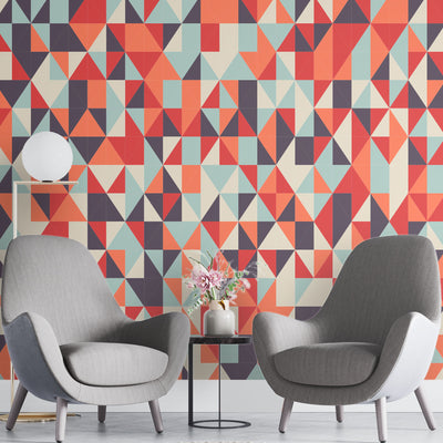 Black flower line geometric – Mural Wallpaper, PVC Free, Non-Toxic