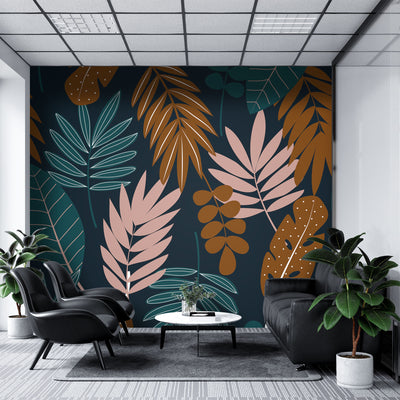 Seamless abstract tropical – Mural Wallpaper, PVC Free, Non-Toxic