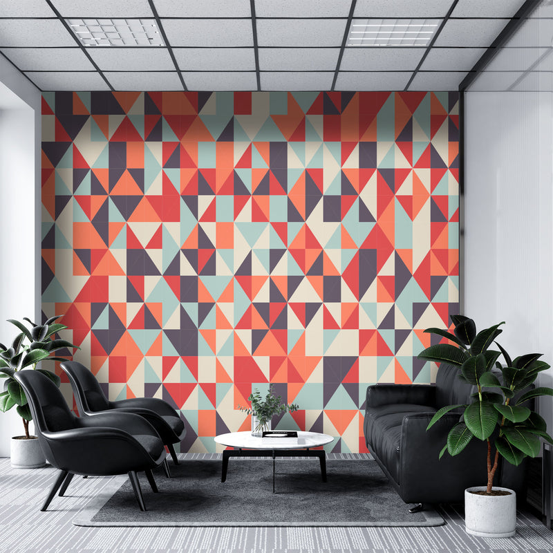 Black flower line geometric – Mural Wallpaper, PVC Free, Non-Toxic