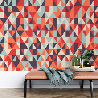 Black flower line geometric – Mural Wallpaper, PVC Free, Non-Toxic